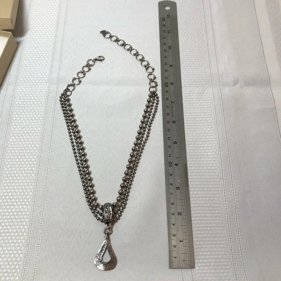 Silpada Three Strand Cascading Pendant Necklace Sterling Silver - Picture 7 of 8